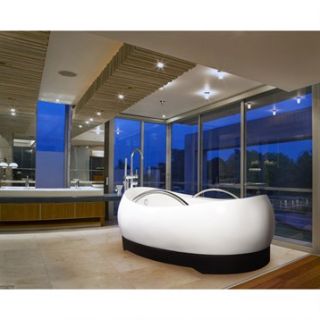 Aquatica AdmireMe Freestanding Hybrid Acrylic Composite Bathtub   White and Wood