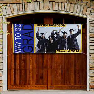 Personalized Graduation Party Photo Banner   With Great Pride