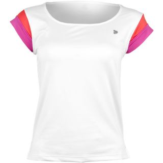 Pure Lime Tropical Cap Sleeve Top Pure Lime Womens Tennis Apparel