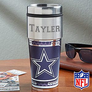 Personalized Dallas Cowboys NFL Football Travel Mug