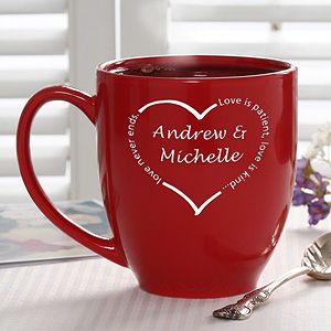 Heart of Love Romantic Red Personalized Coffee Mug