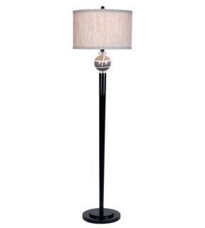 Titan 1 Light Floor Lamps in Ebony Lacquer TF1278