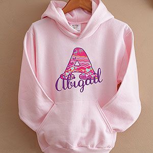 Personalized Kids Sweatshirt for Girls   Her Name & Initial