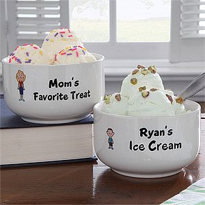 Personalized Ice Cream Bowls   Family Characters