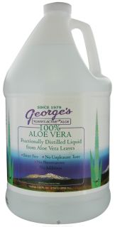 Georges Aloe   100% Aloe Vera Liquid Gallon   128 oz.