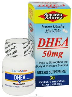 Superior Source   DHEA Instant Dissolve 50 mg.   30 Mini Tab(s)