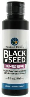 Amazing Herbs   Black Seed Cold Pressed Oil   8 oz.