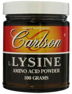 Carlson Labs   L Lysine Amino Acid Powder   100 Grams