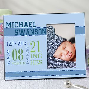 Personalized Baby Picture Frame for Boys   Babys Birth