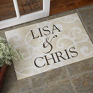 Personalized Doormats   Family Name Welcome Mat for Couples