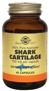 Solgar   100% Pure Shark Cartilage 750 mg.   45 Capsules