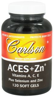 Carlson Labs   ACES + Zn Vitamins A, C, E plus Selenium and Zinc   120 Softgels