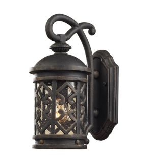 Tuscany Coast 1 Light Outdoor Wall Lights in Weathered Charcoal 42060/1