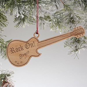 Personalized Guitar Christmas Ornaments