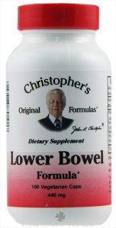 Dr. Christophers Original Formulas   Lower Bowel Formula   100 Vegetarian Capsules