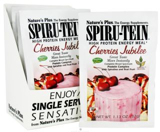 Natures Plus   Spiru Tein High Protein Energy Meal Cherries Jubilee   1 Packet