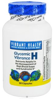 Vibrant Health   Glycemic Vibrance H   90 Capsules Contains Banaba Leaf