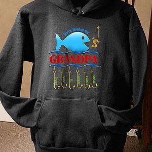 Personalized Black Sweatshirt   Hooked On You Fishing