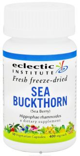 Eclectic Institute   Sea Buckthorn Fresh Freeze Dried 400 mg.   50 Vegetarian Capsules