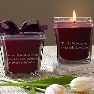 Personalized Candles for Bridesmaids   Mulberry