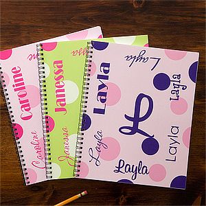Personalized Notebooks for Girls   My Name