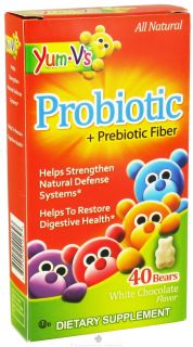 Yum Vs   Probiotic + Prebiotic Fiber White Chocolate   40 Bears