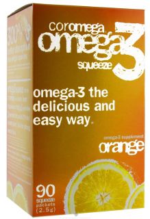 Coromega   Omega 3 Squeeze Original Orange   90 Packet(s)