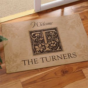 Personalized Doormat   Monogram   Family is Forever