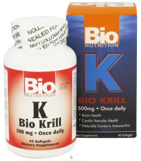 Bio Nutrition   Bio Krill 500 mg.   45 Softgels