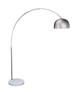 Big Arc 1 Light Floor Lamps in Brushed Steel TFA9005