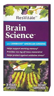 ResVitale   Brain Science with Cereboost American Ginseng   30 Vegetarian Capsules