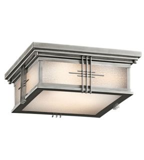 Portman Square 2 Light Outdoor Ceiling Lights in Stainless Steel 49164SS