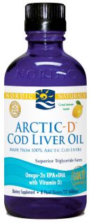Nordic Naturals   Arctic D Cod Liver Oil with Vitamin D Lemon   8 oz.