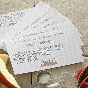 Custom Printed Recipe Cards   From the Kitchen Of