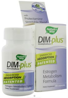 Natures Way   DIM Plus Estrogen Metabolism Formula   60 Capsules