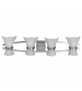 Bali 4 Light Bathroom Vanity Lights in Raw Nickel 23174