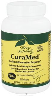 EuroPharma   Terry Naturally CuraMed with BCM 95 750 mg.   60 Softgels