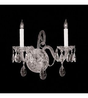 Traditional Crystal 2 Light Wall Sconces in Polished Chrome 5042 CH CL MWP