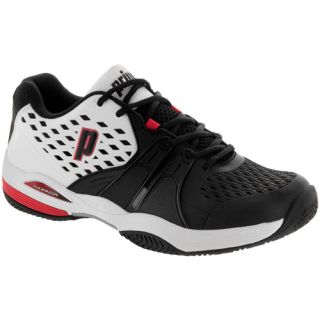 Prince Warrior Clay Prince Mens Tennis Shoes White/Black/Red