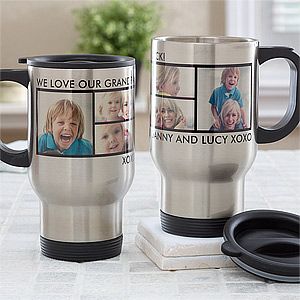 Personalized Photo Collage Travel Mug   Six Pictures