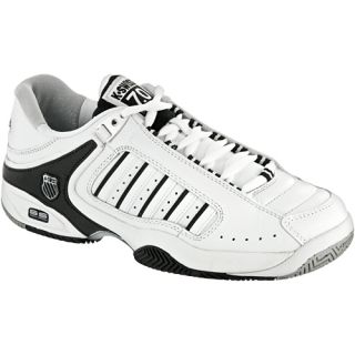 K Swiss Defier RS K Swiss Mens Tennis Shoes White/Black/Silver/Light Gray