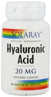 Solaray   Hyaluronic Acid Enteric Coated 20 mg.   30 Vegetarian Capsules
