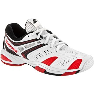 Babolat V Pro 2 Junior White/Black/Red Babolat Junior Tennis Shoes
