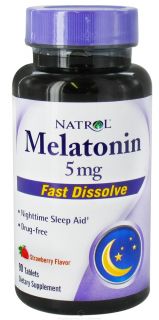 Natrol   Melatonin Fast Dissolve Strawberry 5 mg.   90 Tablets