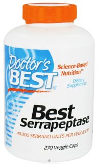 Doctors Best   Best Serrapeptase 40000 IU   270 Vegetarian Capsules