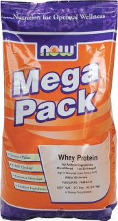 NOW Foods   Whey Protein Mega Pack Vanilla Flavor   10 lbs.