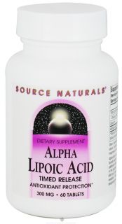 Source Naturals   Alpha Lipoic Acid Timed Release 300 mg.   60 Tablets