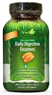 Irwin Naturals   Full Spectrum Daily Digestive Enzymes   45 Softgels