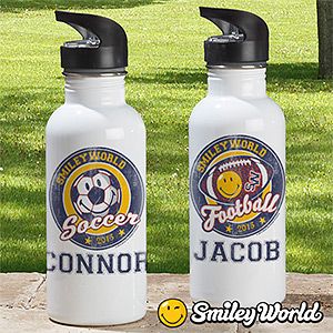 Personalized Sports Water Bottles   Smiley Sports