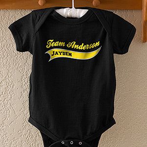Sports Team Personalized Baby Bodysuits